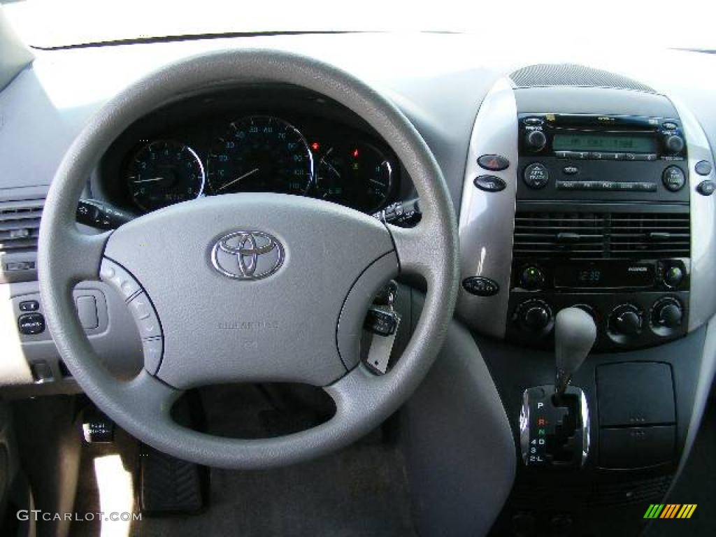 2006 Sienna LE - Salsa Red Pearl / Stone Gray photo #16