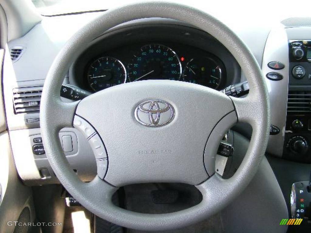 2006 Sienna LE - Salsa Red Pearl / Stone Gray photo #17