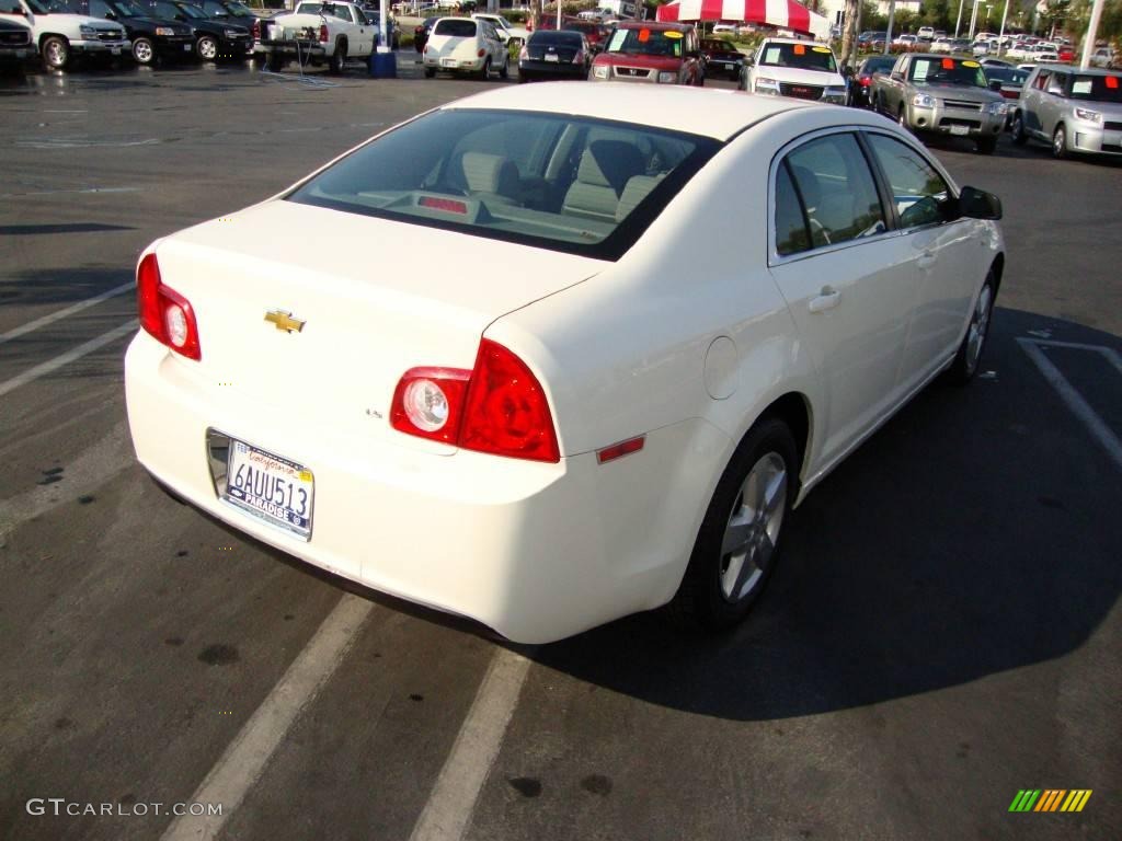 2008 Malibu LS Sedan - White / Titanium Gray photo #3