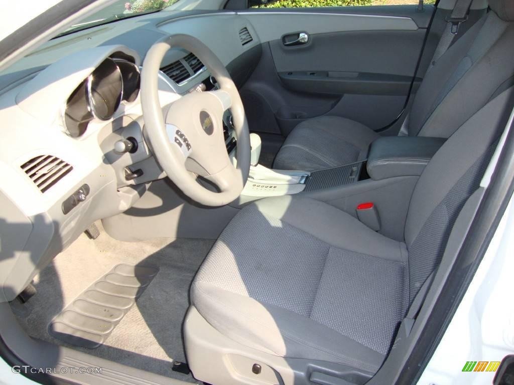 2008 Malibu LS Sedan - White / Titanium Gray photo #9