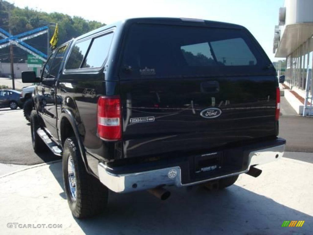 2004 F150 Lariat SuperCrew 4x4 - Black / Black photo #2