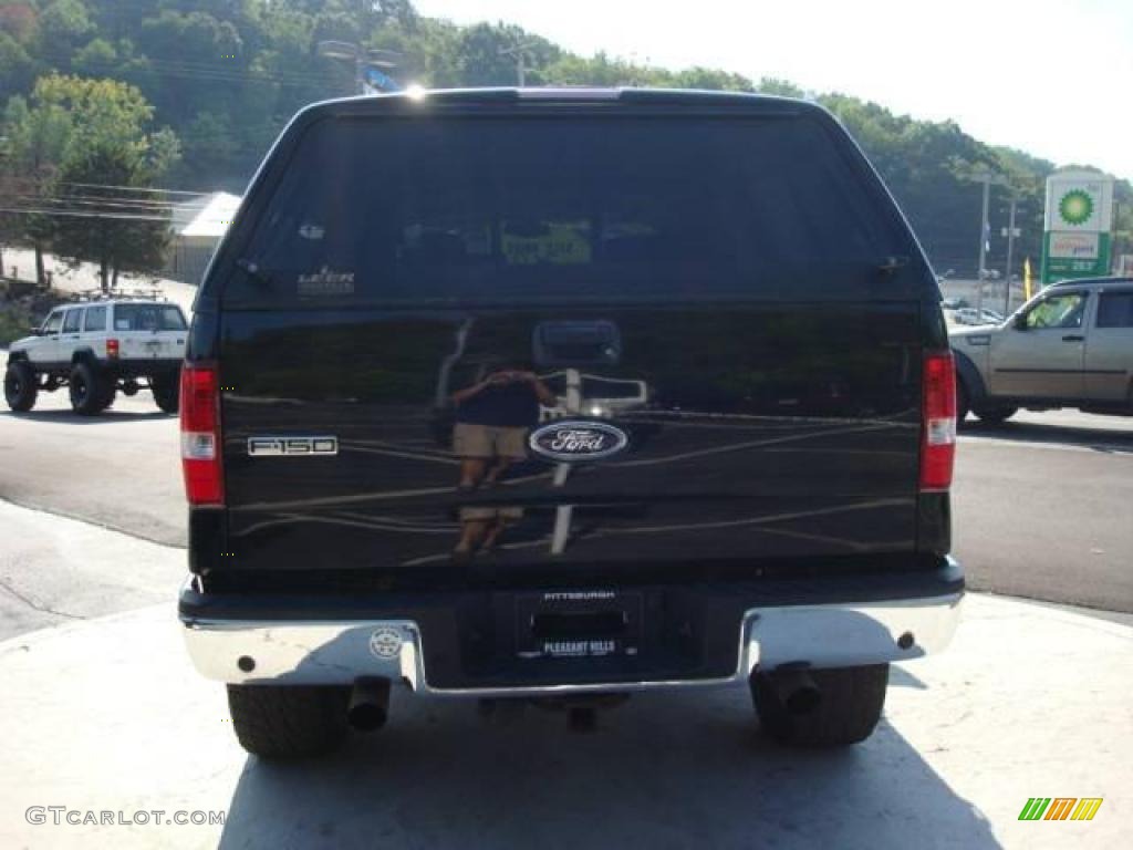 2004 F150 Lariat SuperCrew 4x4 - Black / Black photo #3