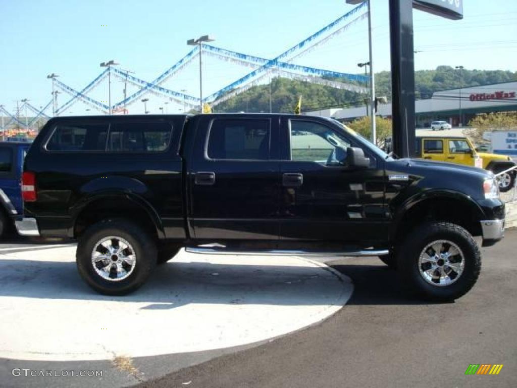 2004 F150 Lariat SuperCrew 4x4 - Black / Black photo #5