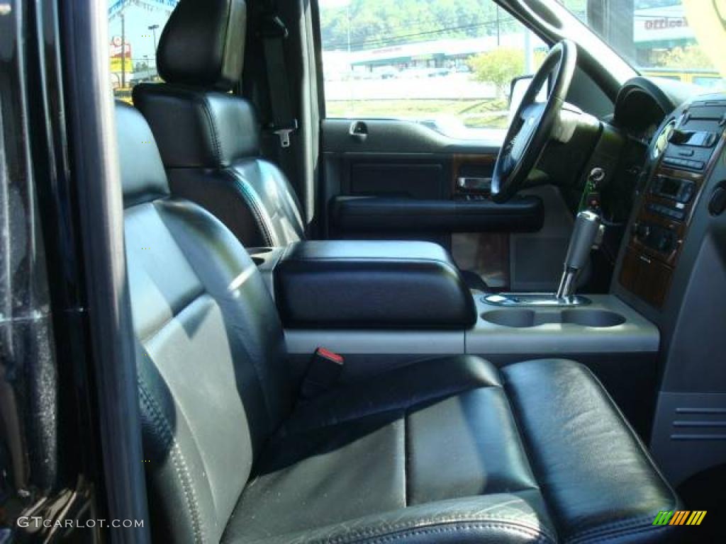 2004 F150 Lariat SuperCrew 4x4 - Black / Black photo #13
