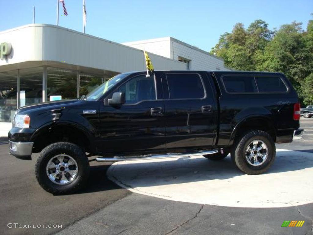 2004 F150 Lariat SuperCrew 4x4 - Black / Black photo #23