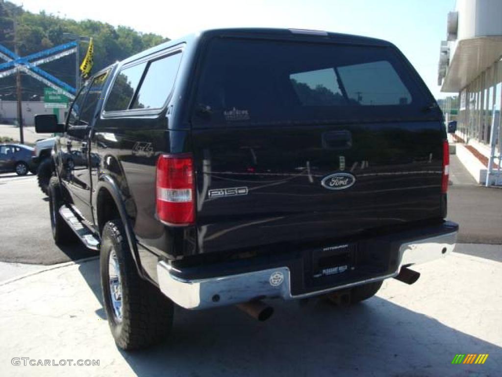 2004 F150 Lariat SuperCrew 4x4 - Black / Black photo #25