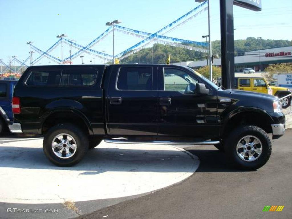 2004 F150 Lariat SuperCrew 4x4 - Black / Black photo #30