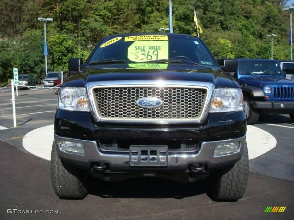2004 F150 Lariat SuperCrew 4x4 - Black / Black photo #32