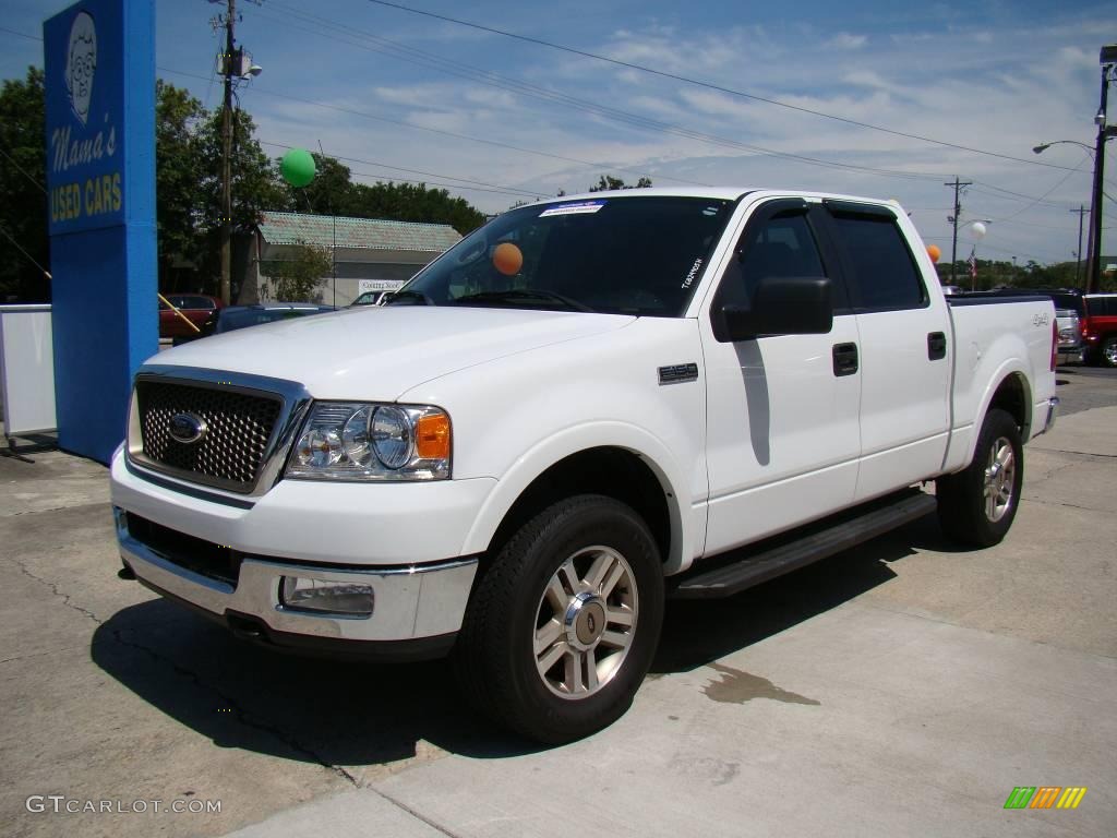 2005 F150 Lariat SuperCrew 4x4 - Oxford White / Black photo #28