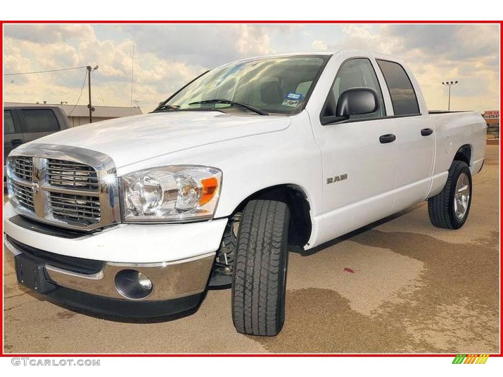 2008 Ram 1500 Lone Star Edition Quad Cab - Bright White / Medium Slate Gray photo #1