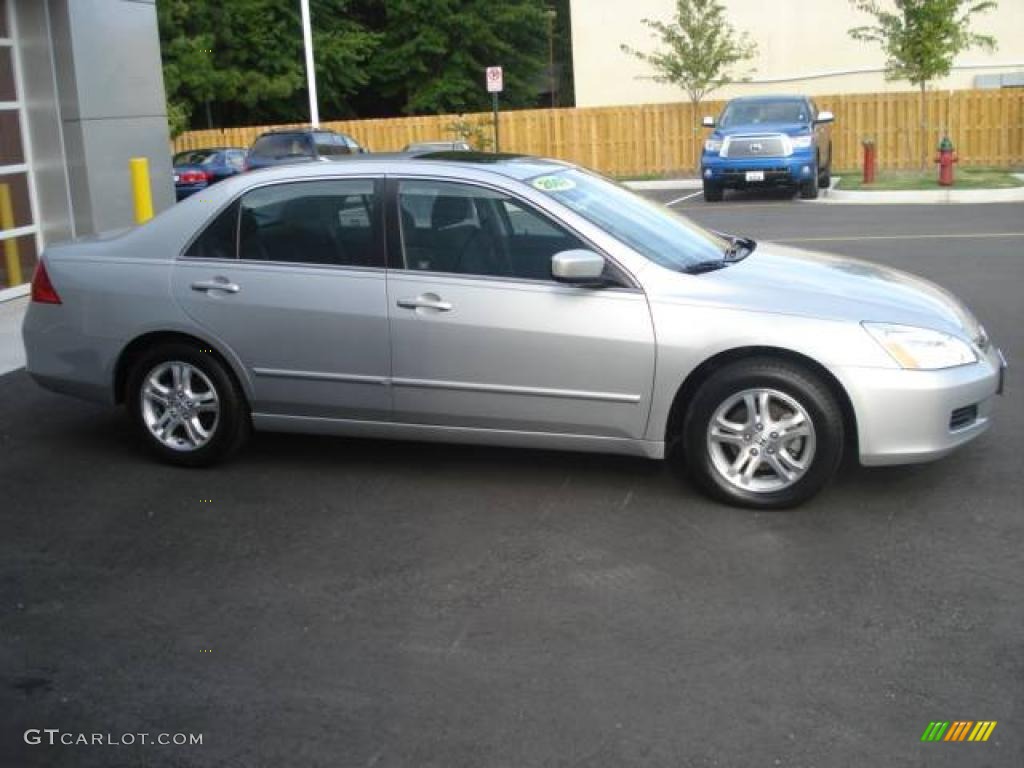 2007 Accord EX Sedan - Alabaster Silver Metallic / Black photo #6