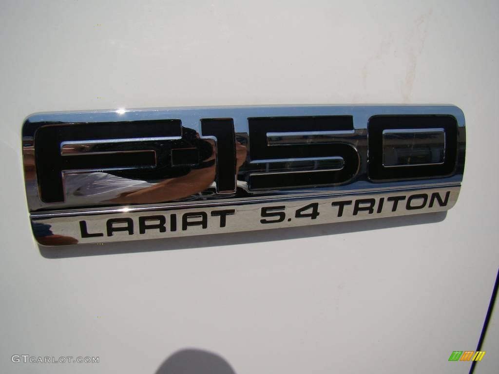 2005 F150 Lariat SuperCrew 4x4 - Oxford White / Black photo #59