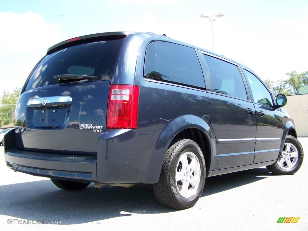 2009 Grand Caravan SXT - Modern Blue Pearl / Dark Slate Gray/Light Shale photo #6