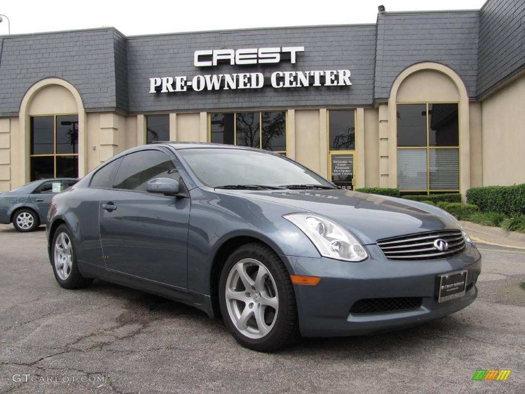 2006 G 35 Coupe - Lakeshore Slate Blue Metallic / Wheat photo #1