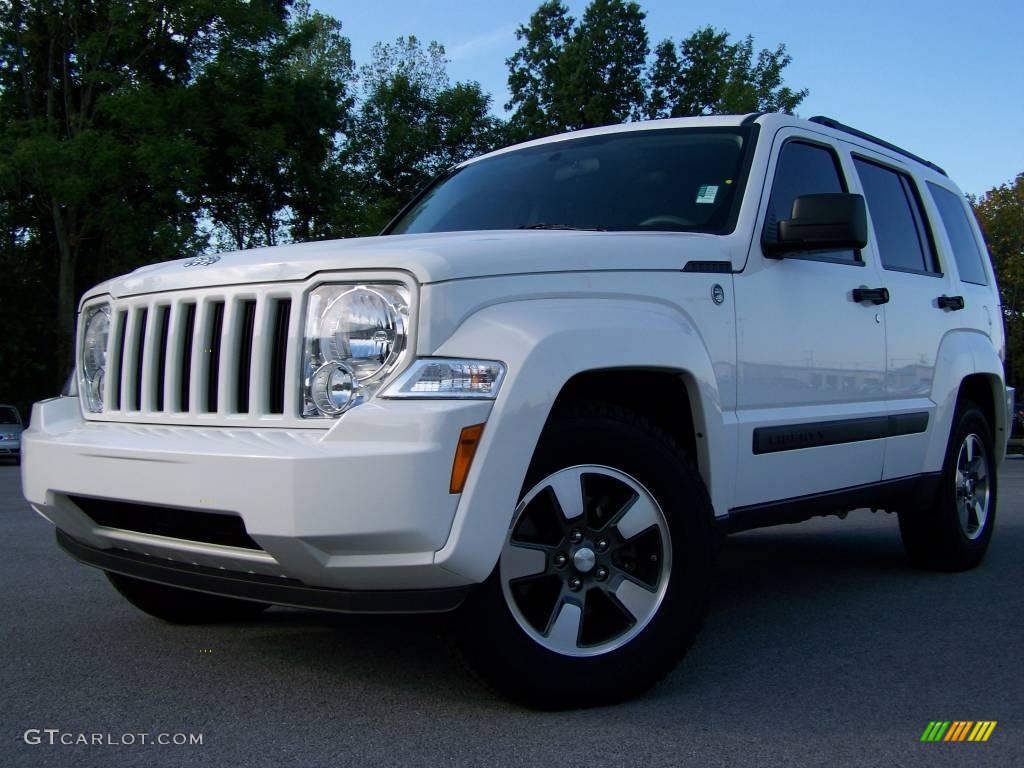 2008 Liberty Sport 4x4 - Stone White / Pastel Slate Gray photo #5