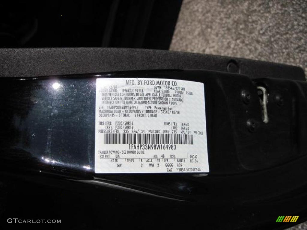2008 Focus SES Coupe - Black / Charcoal Black photo #35