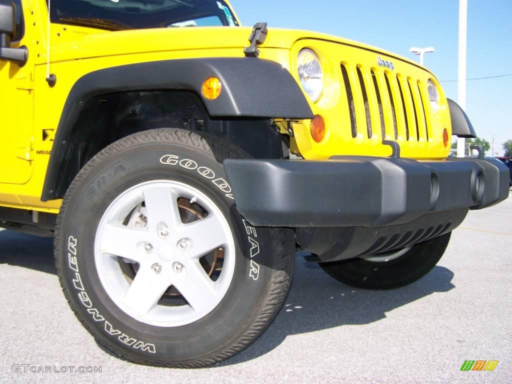 2008 Wrangler X 4x4 - Detonator Yellow / Dark Slate Gray/Medium Slate Gray photo #2