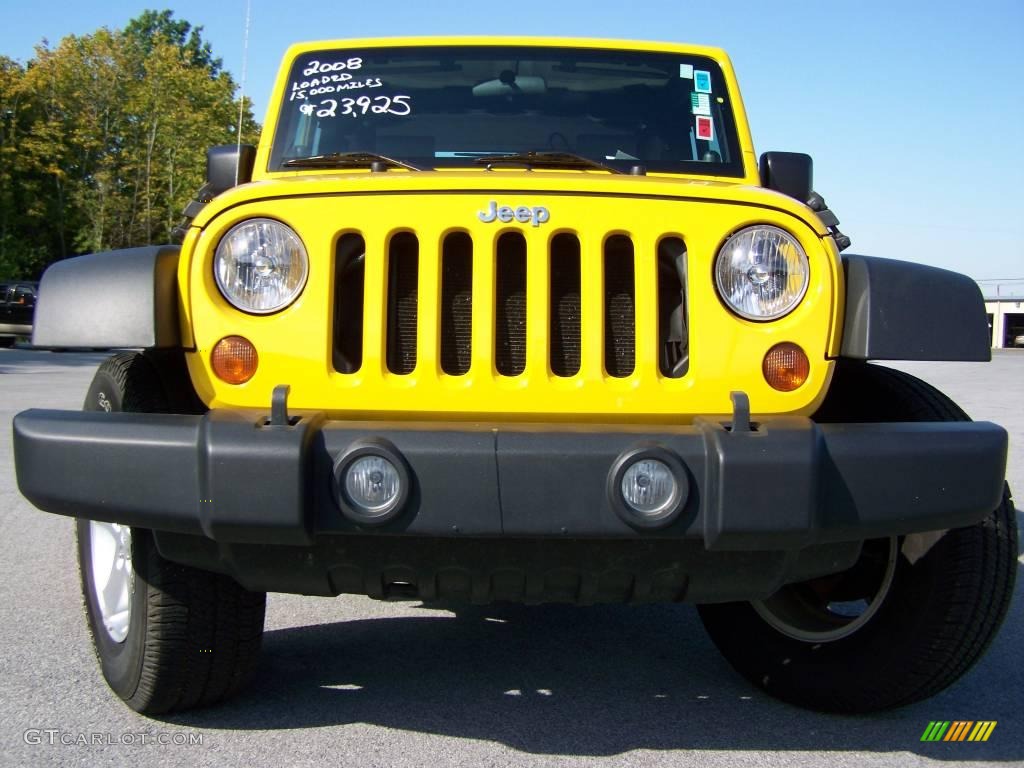 2008 Wrangler X 4x4 - Detonator Yellow / Dark Slate Gray/Medium Slate Gray photo #3