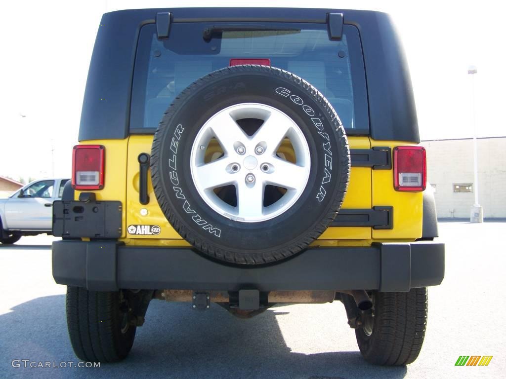 2008 Wrangler X 4x4 - Detonator Yellow / Dark Slate Gray/Medium Slate Gray photo #6