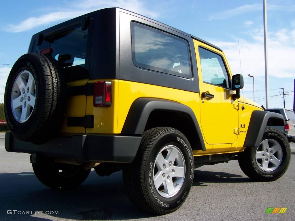 2008 Wrangler X 4x4 - Detonator Yellow / Dark Slate Gray/Medium Slate Gray photo #7