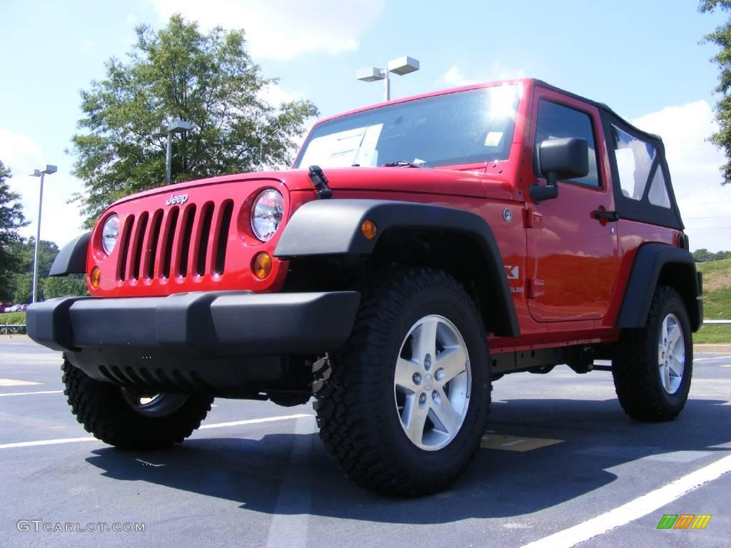 2009 Wrangler X 4x4 - Flame Red / Dark Slate Gray/Medium Slate Gray photo #1