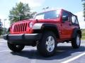 2009 Flame Red Jeep Wrangler X 4x4  photo #1