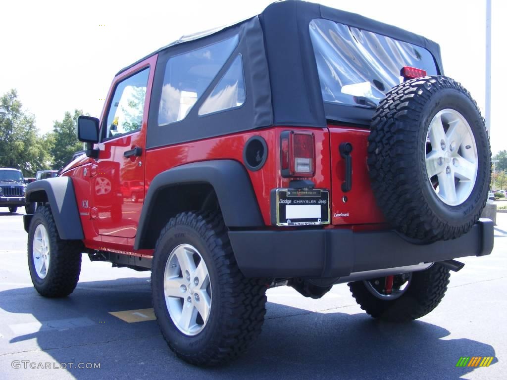 2009 Wrangler X 4x4 - Flame Red / Dark Slate Gray/Medium Slate Gray photo #2