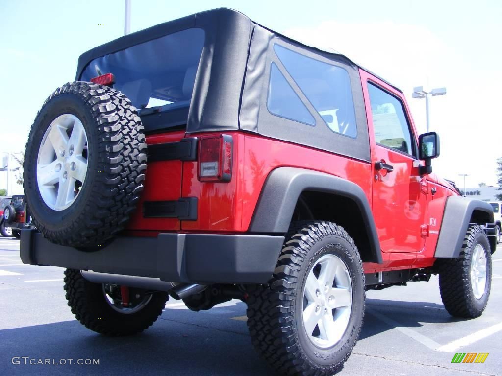 2009 Wrangler X 4x4 - Flame Red / Dark Slate Gray/Medium Slate Gray photo #3