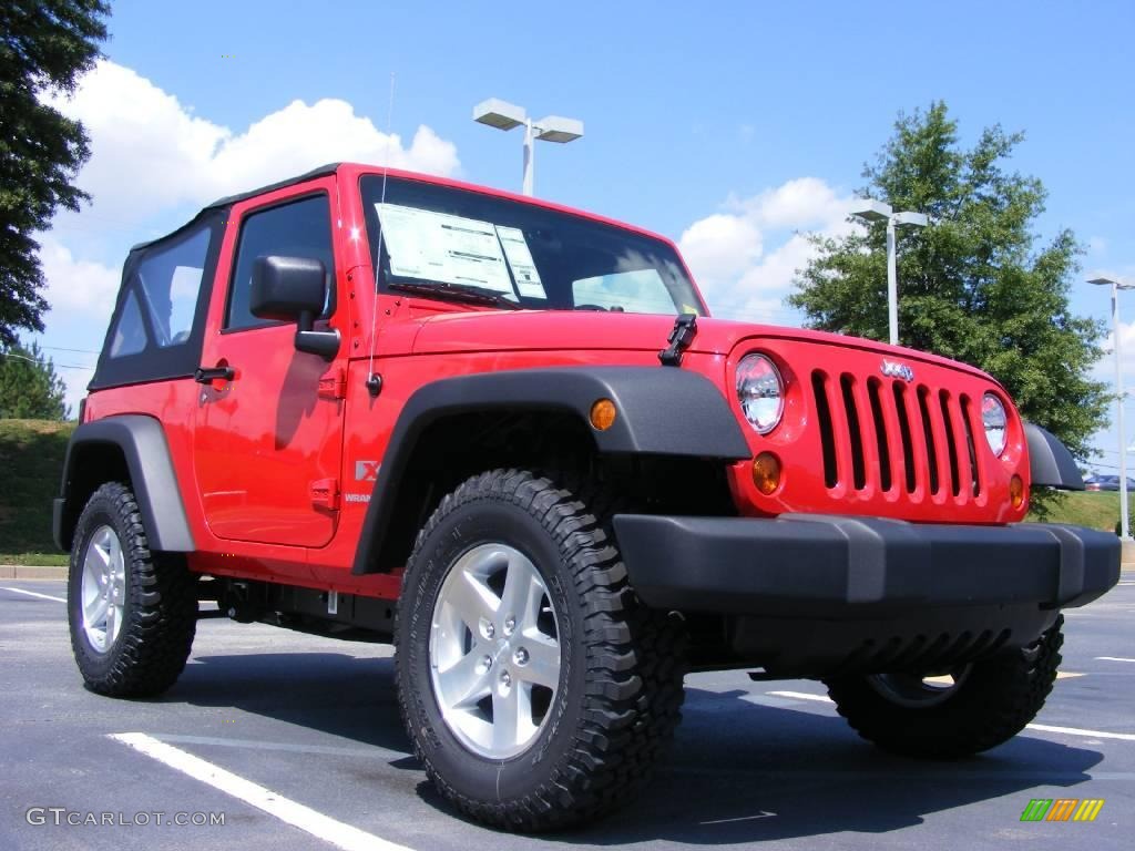 2009 Wrangler X 4x4 - Flame Red / Dark Slate Gray/Medium Slate Gray photo #4