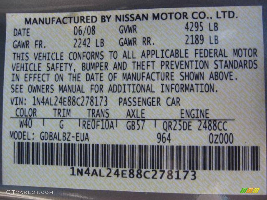 2008 Altima 2.5 S Coupe - Precision Gray Metallic / Charcoal photo #29
