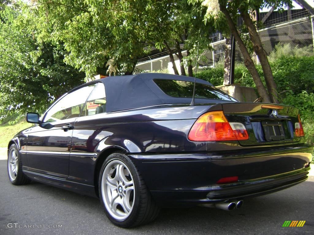 2001 3 Series 330i Convertible - Orient Blue Metallic / Grey photo #4