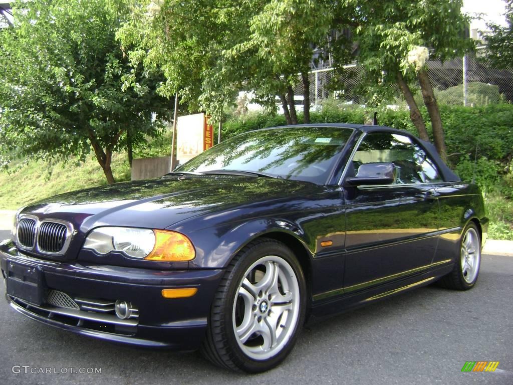 2001 3 Series 330i Convertible - Orient Blue Metallic / Grey photo #9