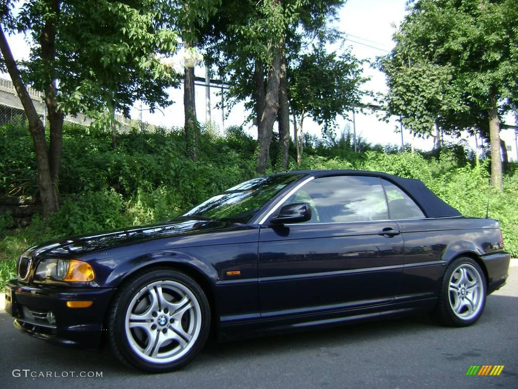 2001 3 Series 330i Convertible - Orient Blue Metallic / Grey photo #29