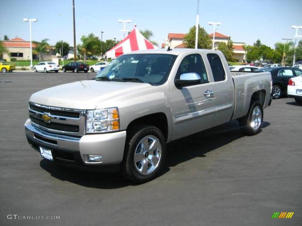 2009 Silverado 1500 LT Extended Cab - Silver Birch Metallic / Ebony photo #3