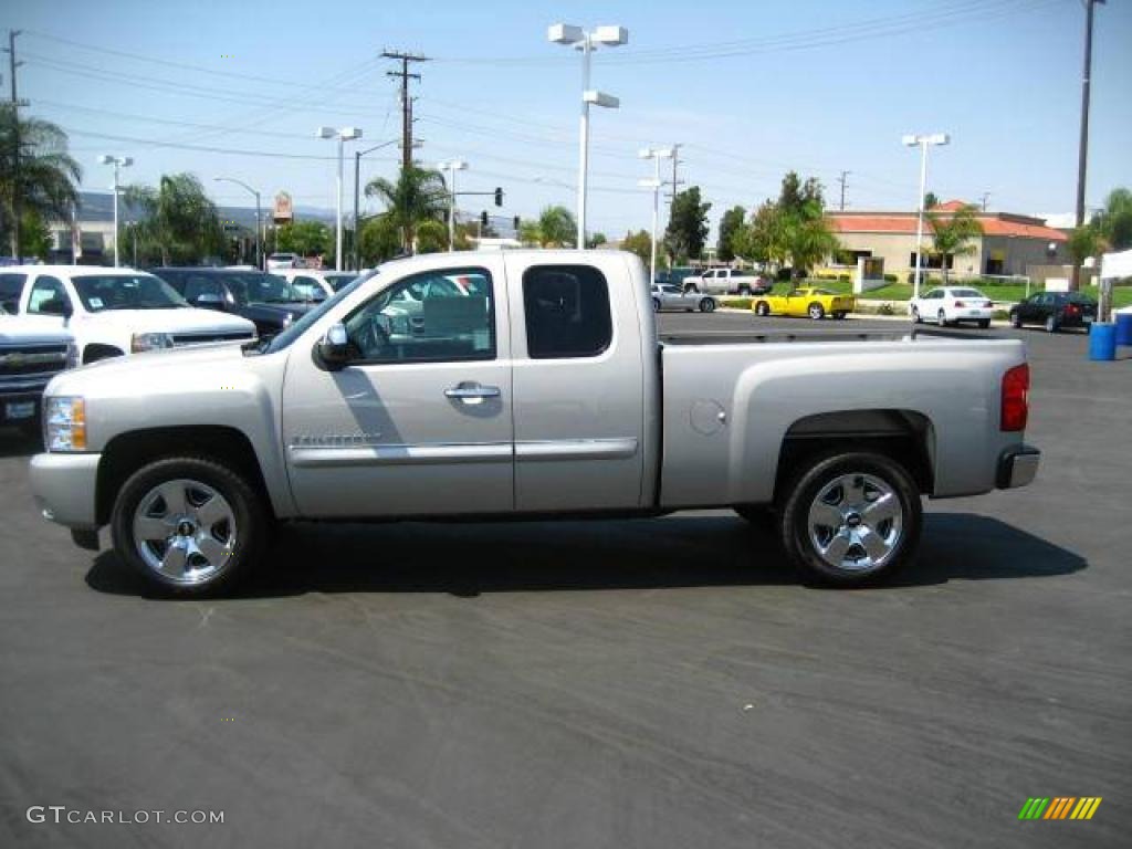 2009 Silverado 1500 LT Extended Cab - Silver Birch Metallic / Ebony photo #5