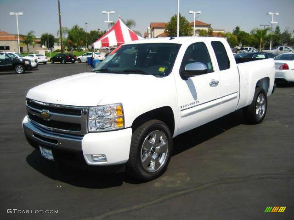 2009 Silverado 1500 LT Extended Cab - Summit White / Ebony photo #3