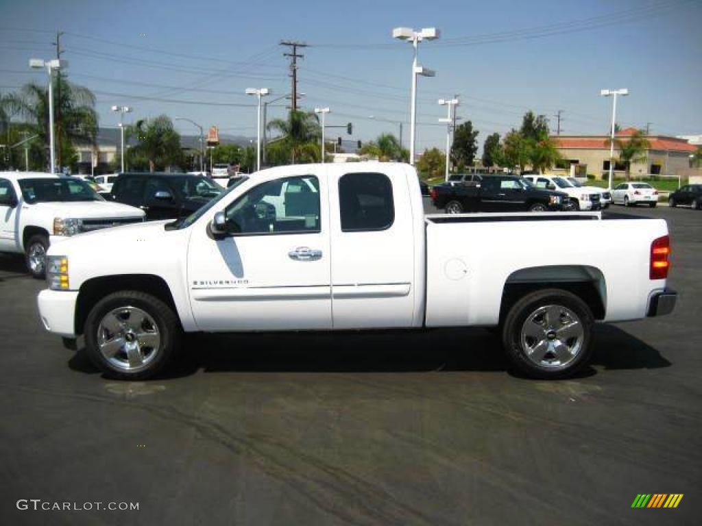 2009 Silverado 1500 LT Extended Cab - Summit White / Ebony photo #4