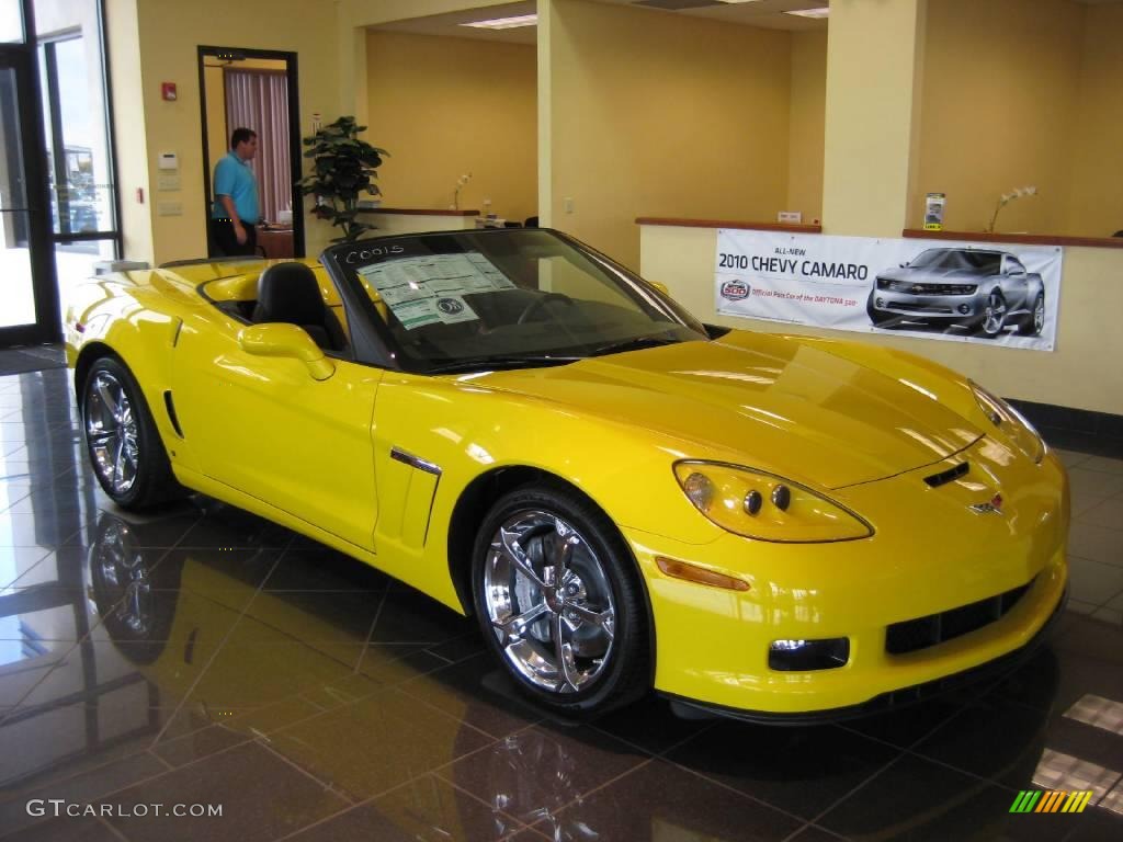 2010 Corvette Grand Sport Convertible - Velocity Yellow / Ebony Black photo #1