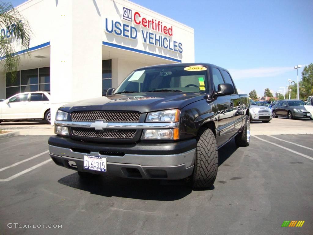 2004 Silverado 1500 LS Crew Cab - Dark Gray Metallic / Dark Charcoal photo #1