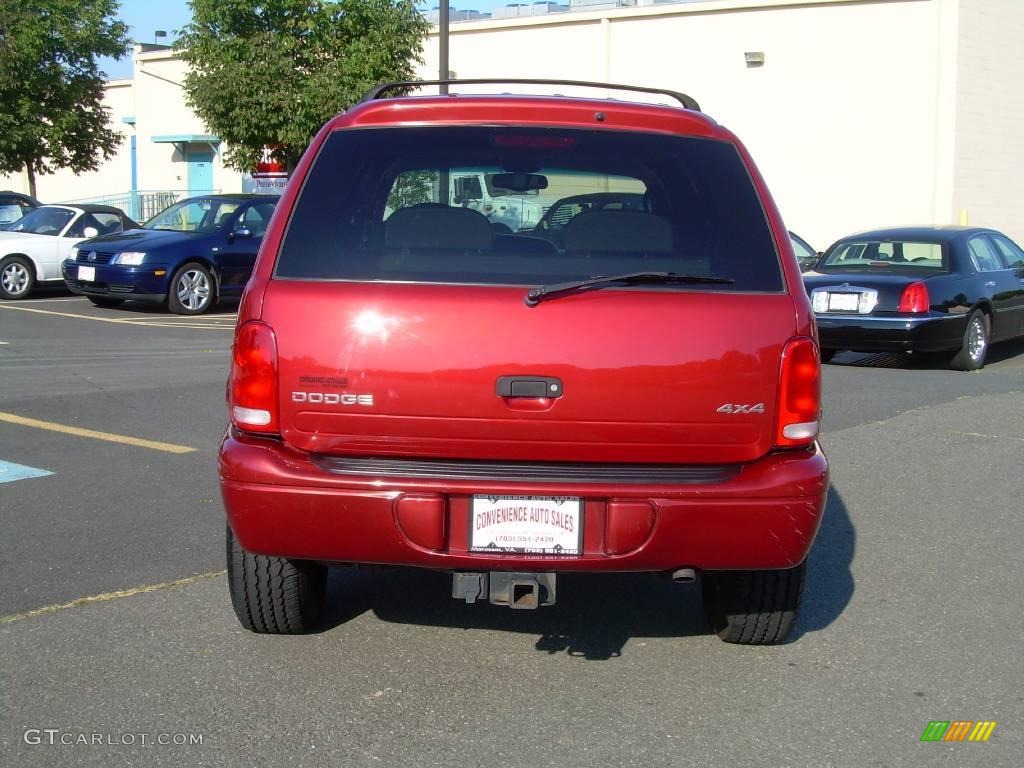 2000 Durango SLT 4x4 - Chili Pepper Red Pearl / Agate Black photo #7