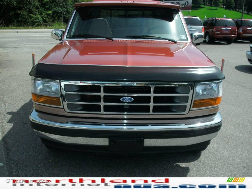 1995 F150 XLT Regular Cab - Light Santa Fe Pearl Metallic / Beige photo #3
