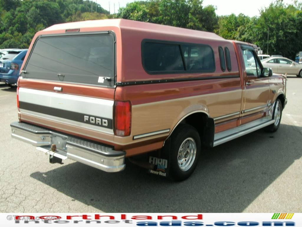 1995 F150 XLT Regular Cab - Light Santa Fe Pearl Metallic / Beige photo #6