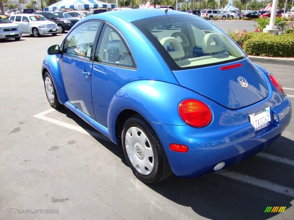 2001 New Beetle GL Coupe - Techno Blue Pearl / Cream photo #2