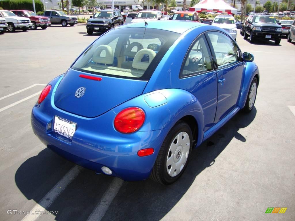 2001 New Beetle GL Coupe - Techno Blue Pearl / Cream photo #3