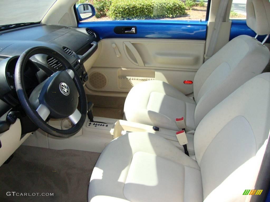 2001 New Beetle GL Coupe - Techno Blue Pearl / Cream photo #8