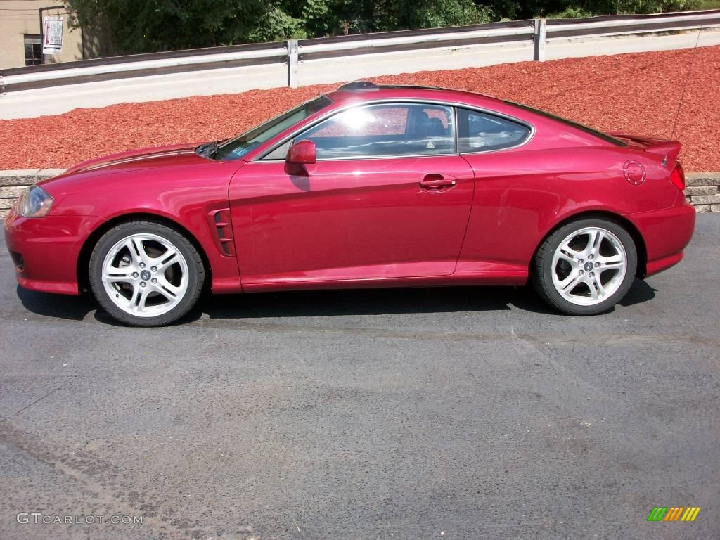 2006 Tiburon GT - Electric Red / Black photo #2