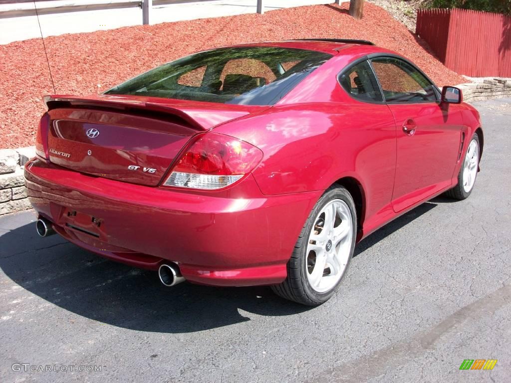 2006 Tiburon GT - Electric Red / Black photo #6