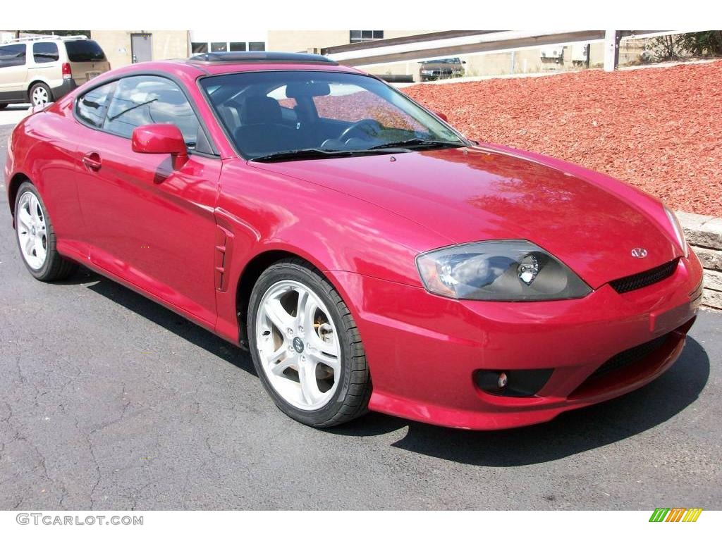 2006 Tiburon GT - Electric Red / Black photo #9