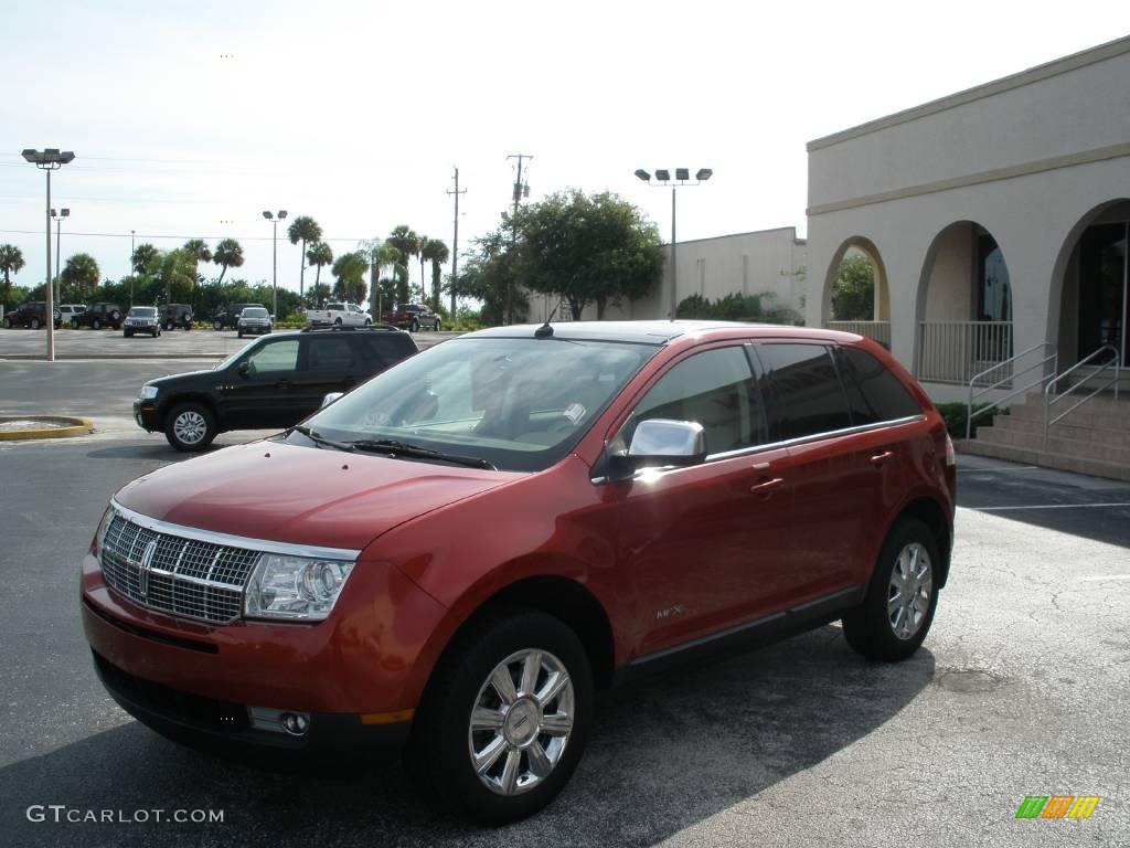 2007 MKX  - Vivid Red Metallic / Medium Camel photo #1