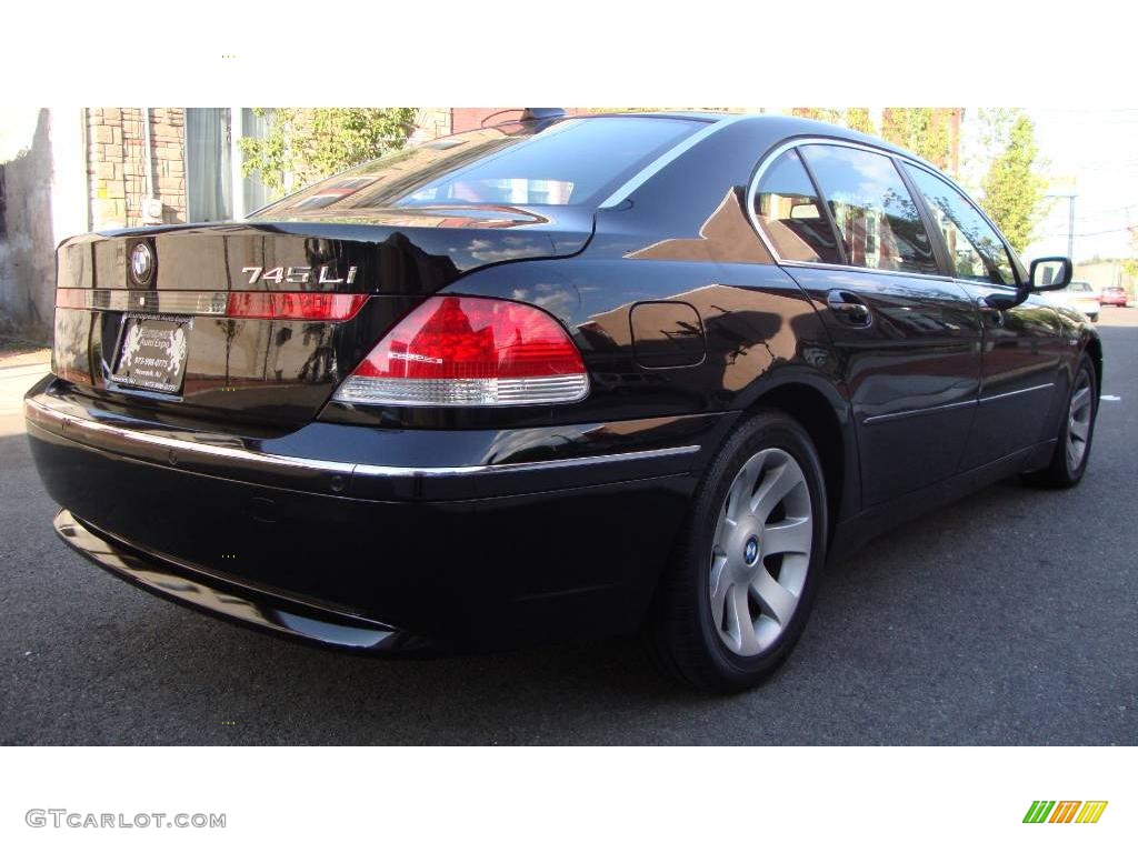 2003 7 Series 745Li Sedan - Jet Black / Black/Black photo #3